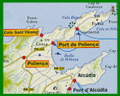 Karte von Pollensa - Mallorca